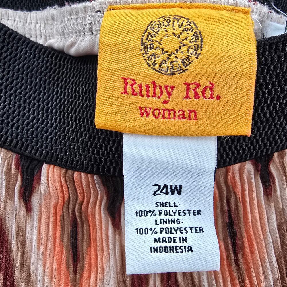 Ruby Rd Pink Multi Color Midi Long Bohemian Pleat… - image 5